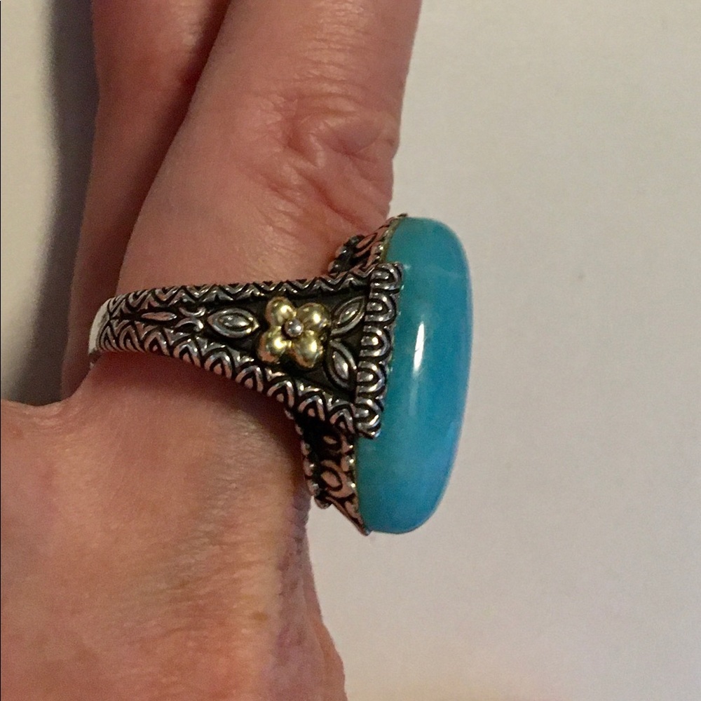 Barbara Bixby Amazonite Sterling Silver 18k gold - Picture 3 of 9